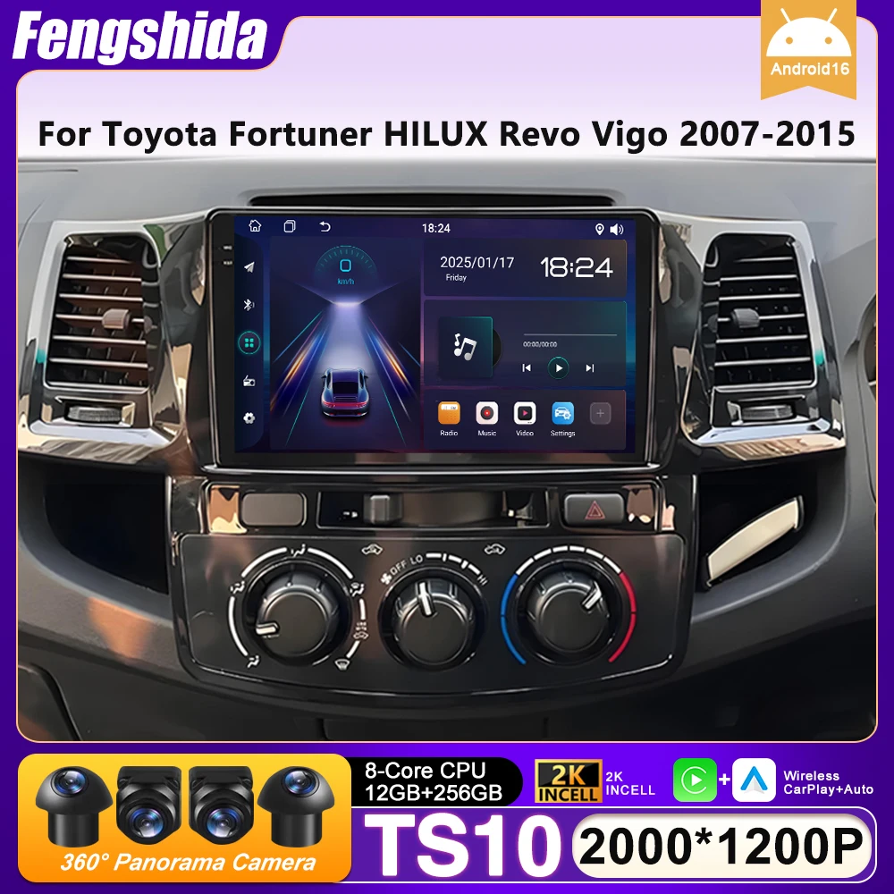 For Toyota Fortuner HILUX Revo Vigo 2008-2014 Carplay Multimedia Player Screen GPS Navigation Android Auto Wifi Stereo No 2din
For Toyota Fortuner HILUX Revo Vigo 2008-2014 Carplay Multimedia Player Screen GPS Navigation Android Auto Wifi Stereo No 2din