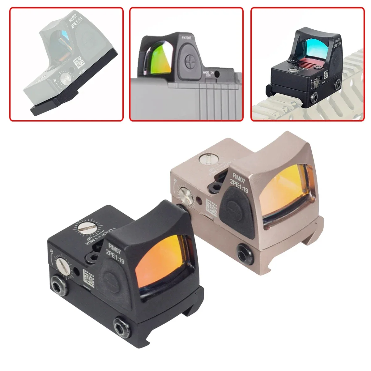 Tactical Metal RM Mini Reflex Red Dot Sight Scope With Glock Rear Sight Mount Base For Glock 17 43 Collimator Fit 20mm Rail
Tactical Metal RM Mini Reflex Red Dot Sight Scope With Glock Rear Sight Mount Base For Glock 17 43 Collimator Fit 20mm Rail