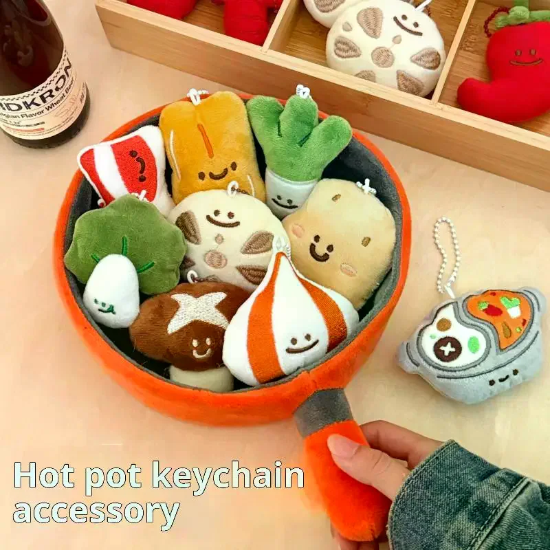 Cute Cartoon Creative Hotpot Food Plush Keychain Doll Keychain Pendant Kawaii Backpack Hanging Ornament Decoration Accessories
Cute Cartoon Creative Hotpot Food Plush Keychain Doll Keychain Pendant Kawaii Backpack Hanging Ornament Decoration Accessories