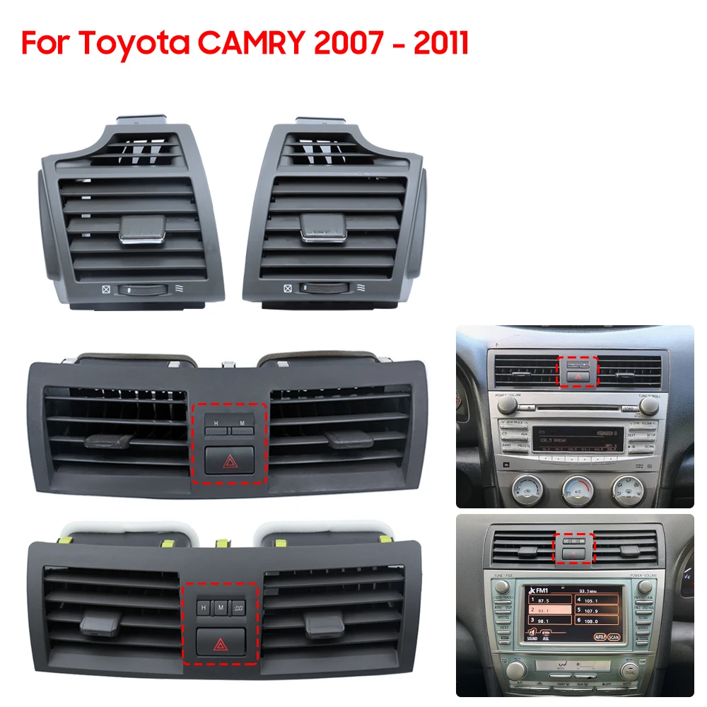 Для Toyota Camry 2007-2011: Комплект решеток воздуховодов кондиционера на переднюю панель приборов (рамка)
Для Toyota Camry 2007-2011: Комплект решеток воздуховодов кондиционера на переднюю панель приборов (рамка)