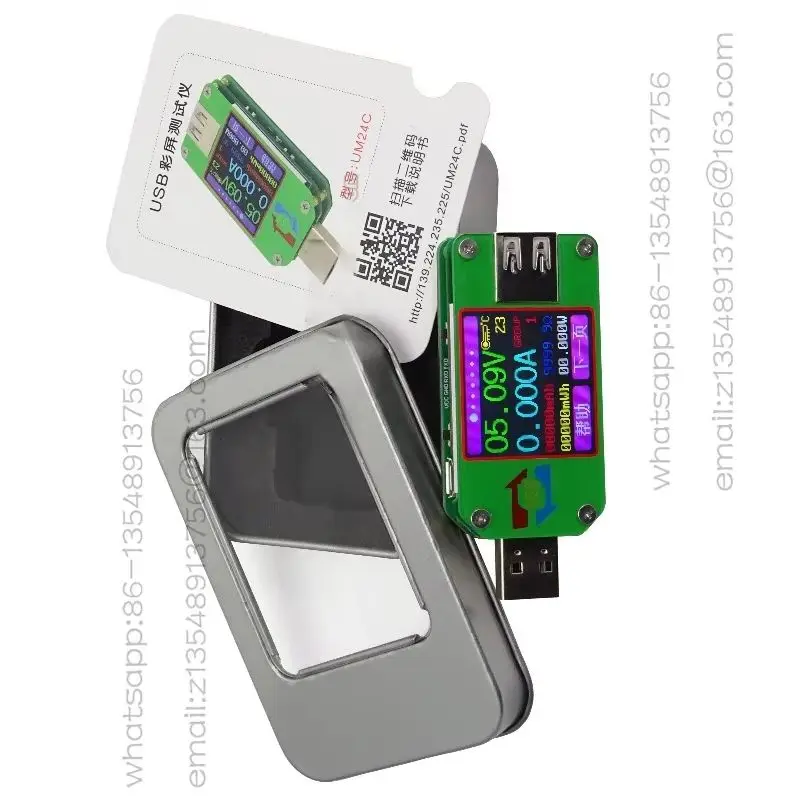Original and genuine USB 2.0 color screen tester UM24 voltage ammeter/thermometer
Original and genuine USB 2.0 color screen tester UM24 voltage ammeter/thermometer