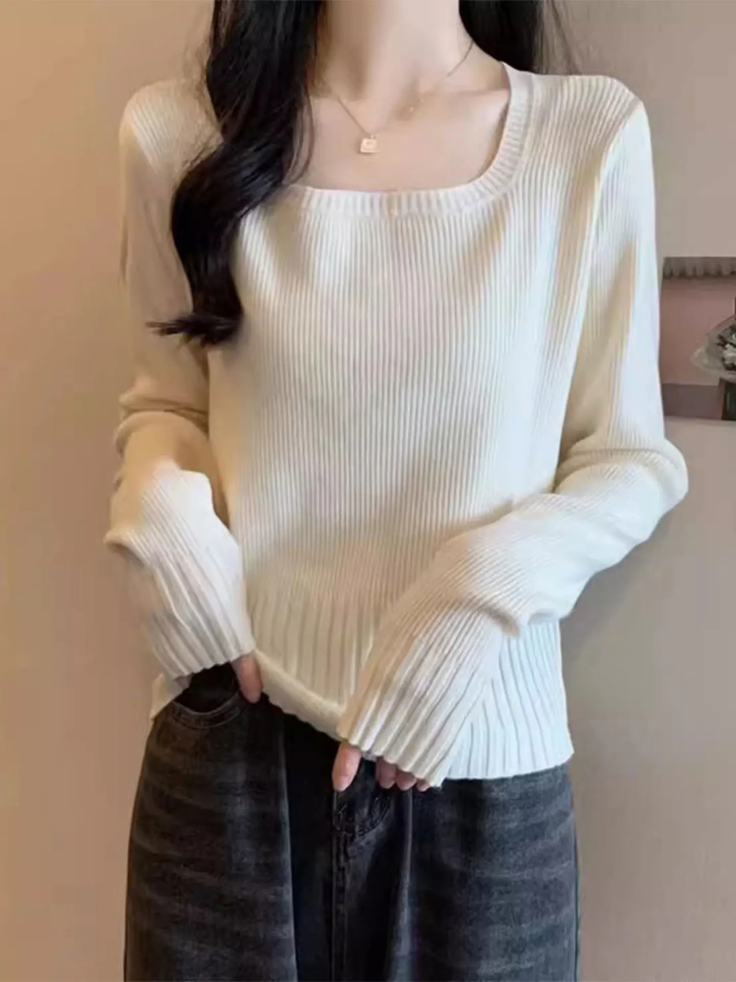 Вязаный свитер цвета вишни с квадратным вырезом, свободного кроя, простой, повседневный, весенний, больших размеров, женский топ
Вязаный свитер цвета вишни с квадратным вырезом, свободного кроя, простой, повседневный, весенний, больших размеров, женский топ