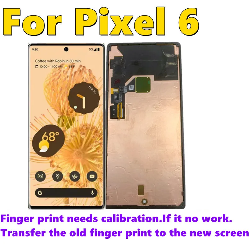 LCD Display with Frame for Google Pixel 6, Touch Screen Digitizer Assembly Replacement, Original
LCD Display with Frame for Google Pixel 6, Touch Screen Digitizer Assembly Replacement, Original