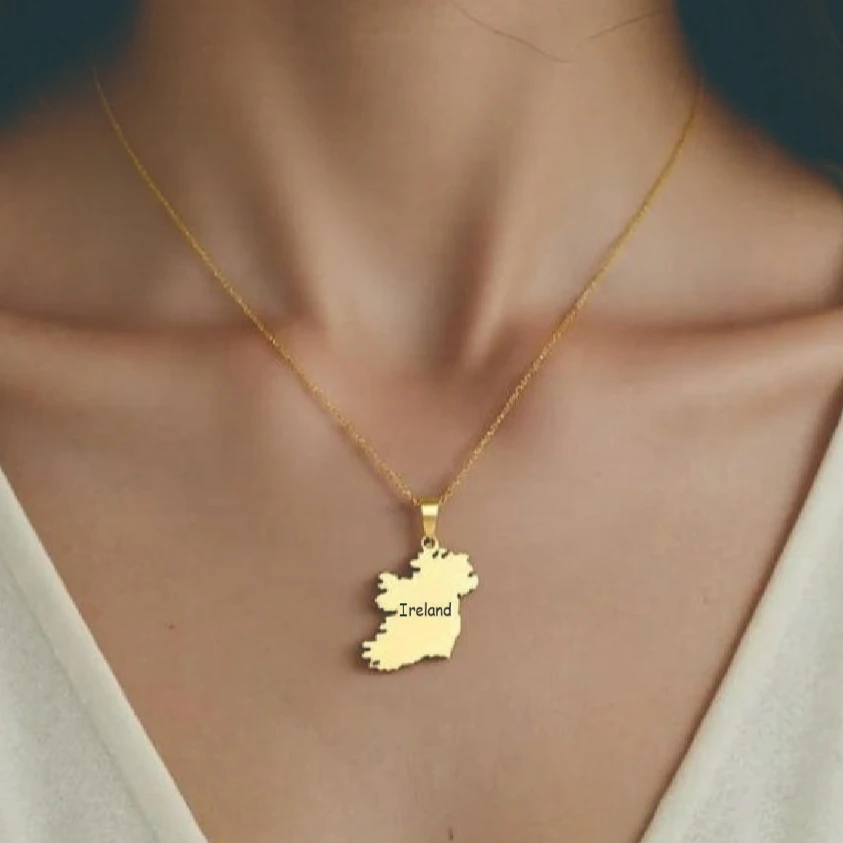 Ireland Map Charm Necklace Custom Irish Name Map Necklace Gift Jewelry for Women and Men Girls & Boys
Ireland Map Charm Necklace Custom Irish Name Map Necklace Gift Jewelry for Women and Men Girls & Boys