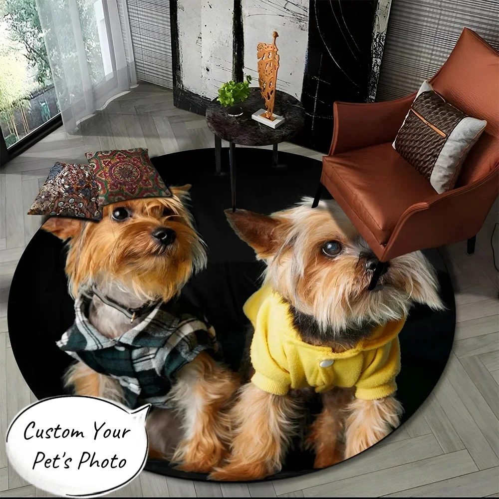 Custom Photo Carpet Round For Pet Personalized Rug With Photo Soft Flannel Anti-Slip Customizable Rug For Home Decor Dogs Cats
Custom Photo Carpet Round For Pet Personalized Rug With Photo Soft Flannel Anti-Slip Customizable Rug For Home Decor Dogs Cats