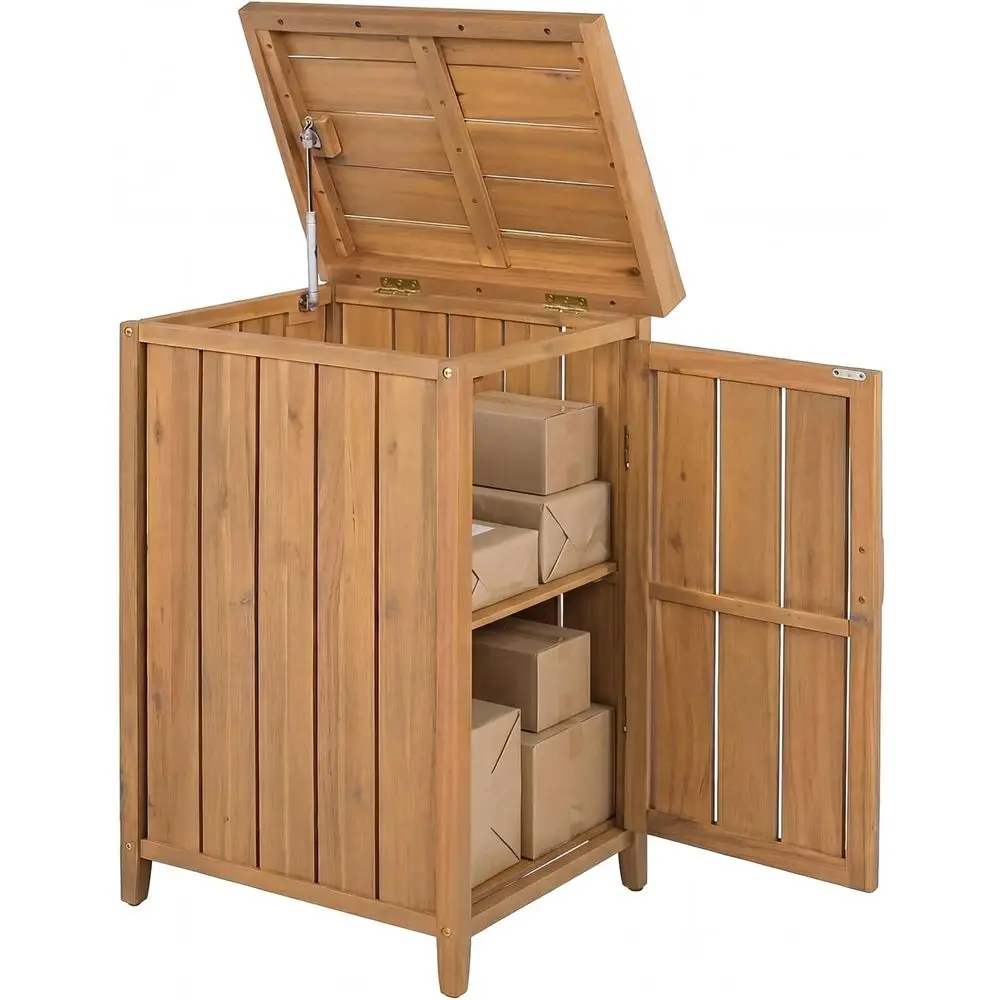 Outdoor 2-Tier Patio Parcel Drop Box with Removable Shelf and Gas Rod for Storage
Outdoor 2-Tier Patio Parcel Drop Box with Removable Shelf and Gas Rod for Storage