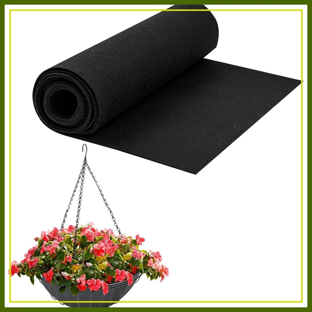 16x40 Inch Fabric Black Felt Planter Liner for Planter, Hanging Basket and Window Box
16x40 Inch Fabric Black Felt Planter Liner for Planter, Hanging Basket and Window Box