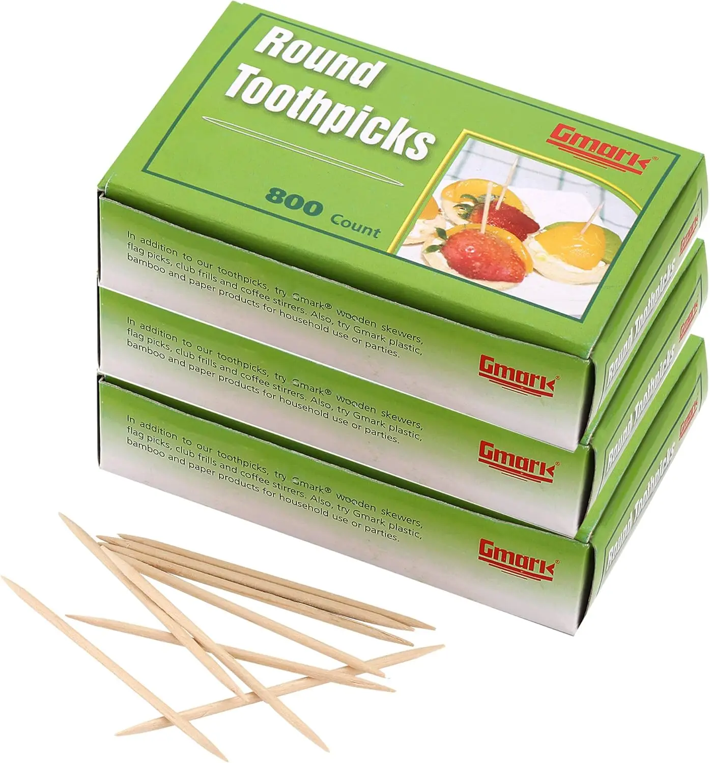 Gmark GM1021 Round Hotel Toothpicks, 2.5 Inch Natural Wooden, 3 Boxes Pack, 2400 Count Total
Gmark GM1021 Round Hotel Toothpicks, 2.5 Inch Natural Wooden, 3 Boxes Pack, 2400 Count Total