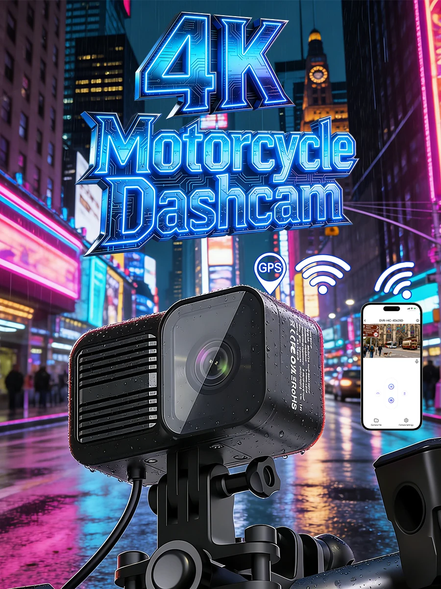 Car 4K 1080P Motorcycle Dash Cam Video Recorder 2Camera Full Body Waterproof IP66 DVR WiFi Front Rear Driving Accessories Bike
Car 4K 1080P Motorcycle Dash Cam Video Recorder 2Camera Full Body Waterproof IP66 DVR WiFi Front Rear Driving Accessories Bike