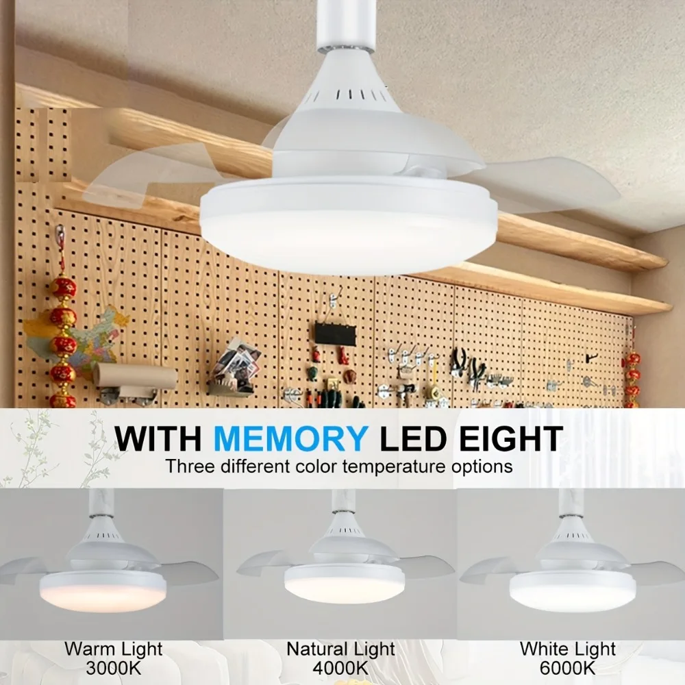 Ceiling Fans with Remote Control and Light Led Lamp Fan E27 Converter Base Smart Silent Ceiling Fans for Bedroom Living Room
Ceiling Fans with Remote Control and Light Led Lamp Fan E27 Converter Base Smart Silent Ceiling Fans for Bedroom Living Room