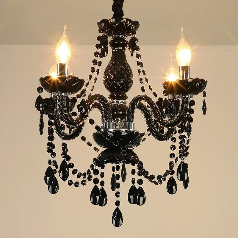 European Style Black Crystal Chandelier lighting for living room lamp dining creative simple candle crystal
European Style Black Crystal Chandelier lighting for living room lamp dining creative simple candle crystal