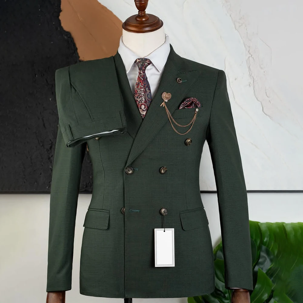 Мужские костюмы по индивидуальному заказу, модный элегантный двубортный пиджак с острым лацканом, приталенный пиджак высокого качества, комплект из двух предметов, куртка, брюки, наряды
Мужские костюмы по индивидуальному заказу, модный элегантный двубортный пиджак с острым лацканом, приталенный пиджак высокого качества, комплект из двух предметов, куртка, брюки, наряды