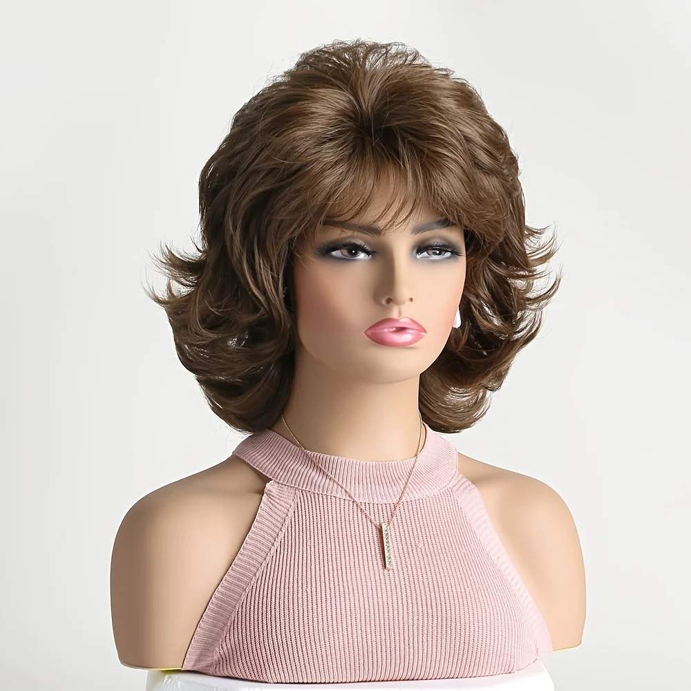 Короткий кудрявый коричневый женский парик длиной 12 дюймов - элегантный и натуральный, с мягкими волнами, изготовлен из термостойкого синтетического волокна.
Короткий кудрявый коричневый женский парик длиной 12 дюймов - элегантный и натуральный, с мягкими волнами, изготовлен из термостойкого синтетического волокна.