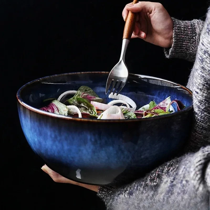 Platycodon grandiflorum home Japanese style large bowl salad creative large noodle ceramic soup bowl soup pot
Platycodon grandiflorum home Japanese style large bowl salad creative large noodle ceramic soup bowl soup pot