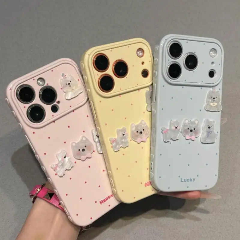 Cute Polka Dots Phone Case Cover For iPhone 11 12 13 14 15 16 17 Pro Max Side Love Heart Soft Shell With Puppy Stickers
Cute Polka Dots Phone Case Cover For iPhone 11 12 13 14 15 16 17 Pro Max Side Love Heart Soft Shell With Puppy Stickers
