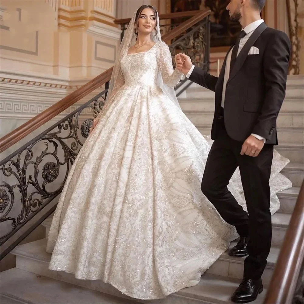 Vinca Sunny Customized Ball Gown Square Neck Wedding Dresses Long Sleeve Beads Bride Dresses Embroidery Pearls Robe De Mariage
Vinca Sunny Customized Ball Gown Square Neck Wedding Dresses Long Sleeve Beads Bride Dresses Embroidery Pearls Robe De Mariage