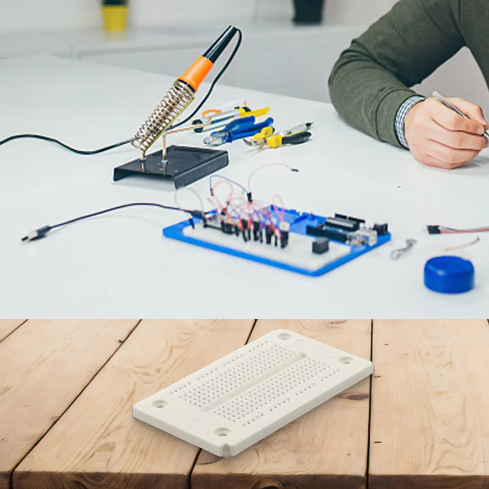10pcs SYB-46 Solderless Breadboard 270 Holes 20-29AWG Wires GPIO Expansion Board DIY Test Board Hand Tools Power Tools Accessory
10pcs SYB-46 Solderless Breadboard 270 Holes 20-29AWG Wires GPIO Expansion Board DIY Test Board Hand Tools Power Tools Accessory