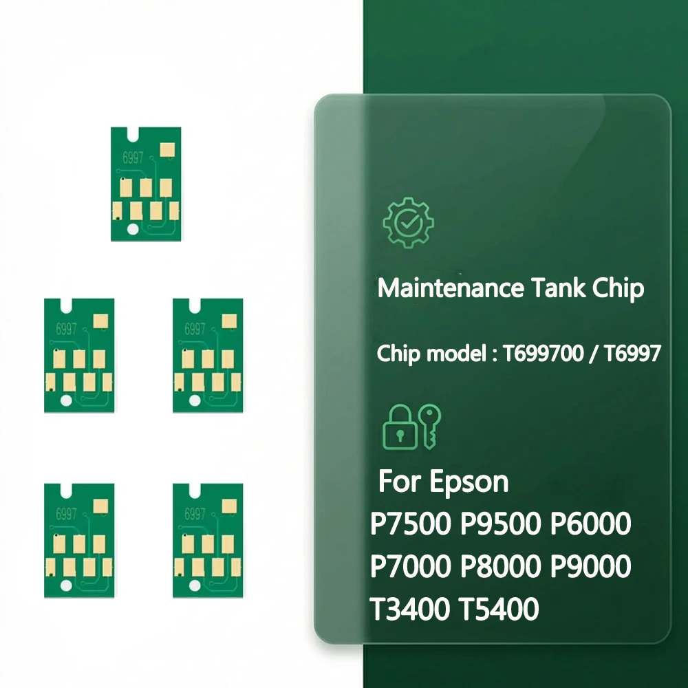 Чипы для емкостей для отработанных чернил T6997 T699700 для Epson SureColor P6000 P6080 P7000 P8000 P9000 T3400 T5400 T3470 T5470 P7570
Чипы для емкостей для отработанных чернил T6997 T699700 для Epson SureColor P6000 P6080 P7000 P8000 P9000 T3400 T5400 T3470 T5470 P7570