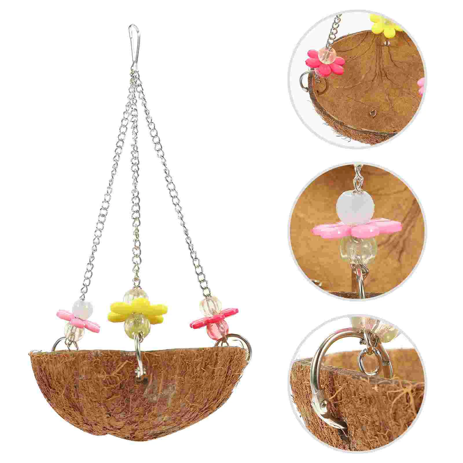 Coconut Shell Bird Nest Cage Sleeping Hanging Birdcage Delicate House Breeding Coconuts Bed Resting Crafted Parrot
Coconut Shell Bird Nest Cage Sleeping Hanging Birdcage Delicate House Breeding Coconuts Bed Resting Crafted Parrot