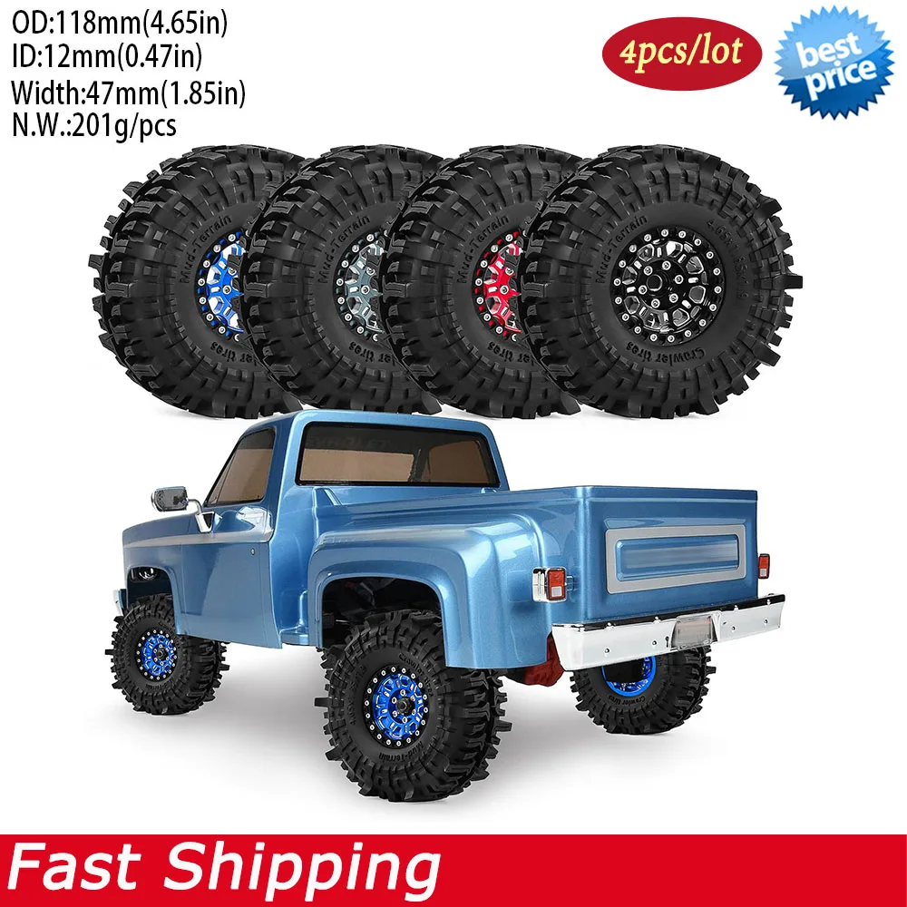4PCS 1.9" 1/10 Metal Beadlock Tires and Wheels For Traxxas TRX4 TRX6 SCX10 II III 90046 AXI03007 D90 RC Crawler Upgrade Parts
4PCS 1.9" 1/10 Metal Beadlock Tires and Wheels For Traxxas TRX4 TRX6 SCX10 II III 90046 AXI03007 D90 RC Crawler Upgrade Parts