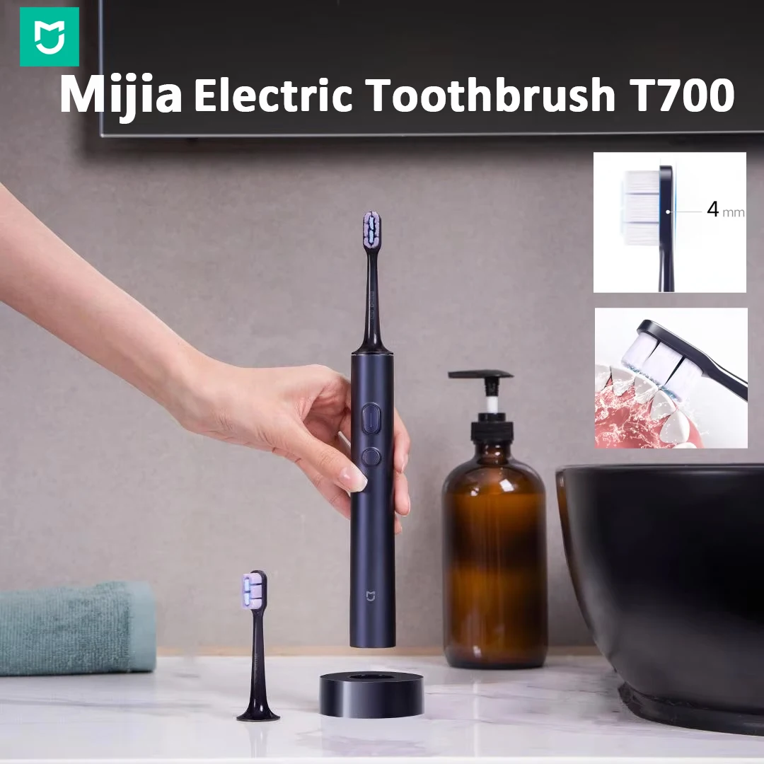 Mijia Sonic Electric Toothbrush T700 Whitening Ultrasonic Vibration Oral Cleaner Brush APP LED Display Inductive Charging
Mijia Sonic Electric Toothbrush T700 Whitening Ultrasonic Vibration Oral Cleaner Brush APP LED Display Inductive Charging
