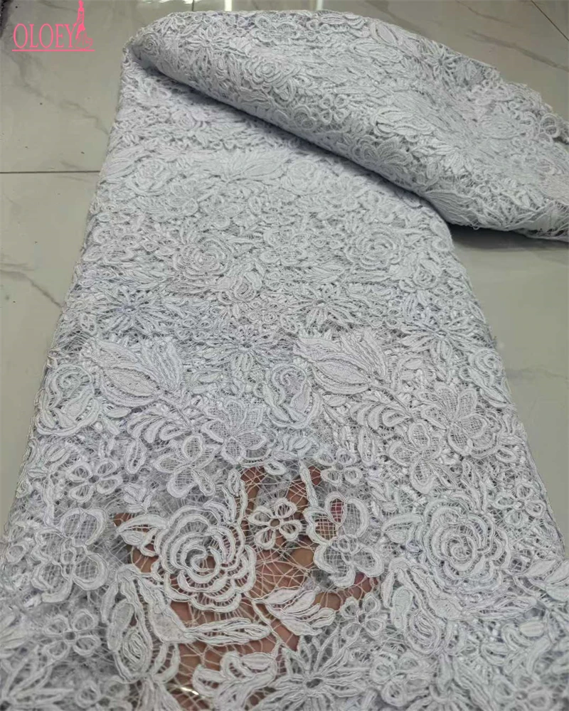 OLOEY African Guipure Lace Fabric 2025 High Quality 5 Yards Embroidery Nigerian Cord Lace for Evening Party Dresses
OLOEY African Guipure Lace Fabric 2025 High Quality 5 Yards Embroidery Nigerian Cord Lace for Evening Party Dresses