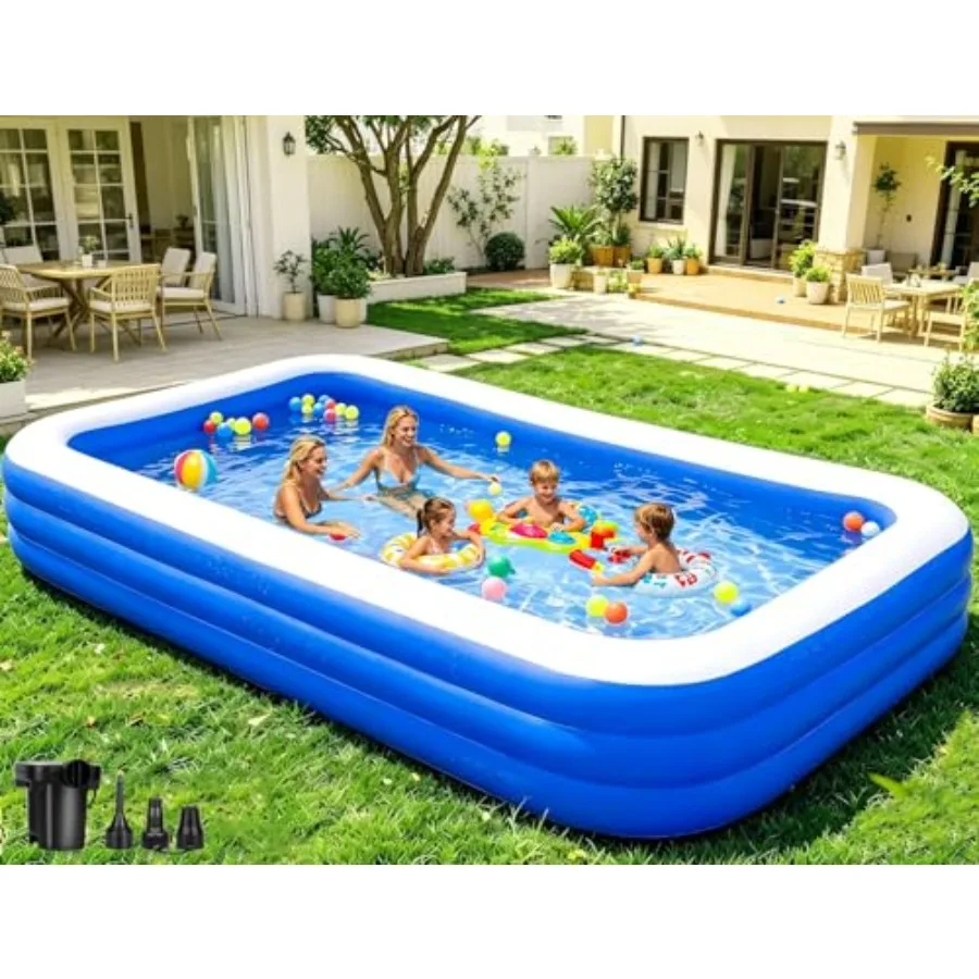 Large Inflatable Pool - 130×72×22 Blow Up Pool for Adults and s with Electric Pump, Swimming Pool for Backyard, Summer Water Pa
Large Inflatable Pool - 130×72×22 Blow Up Pool for Adults and s with Electric Pump, Swimming Pool for Backyard, Summer Water Pa