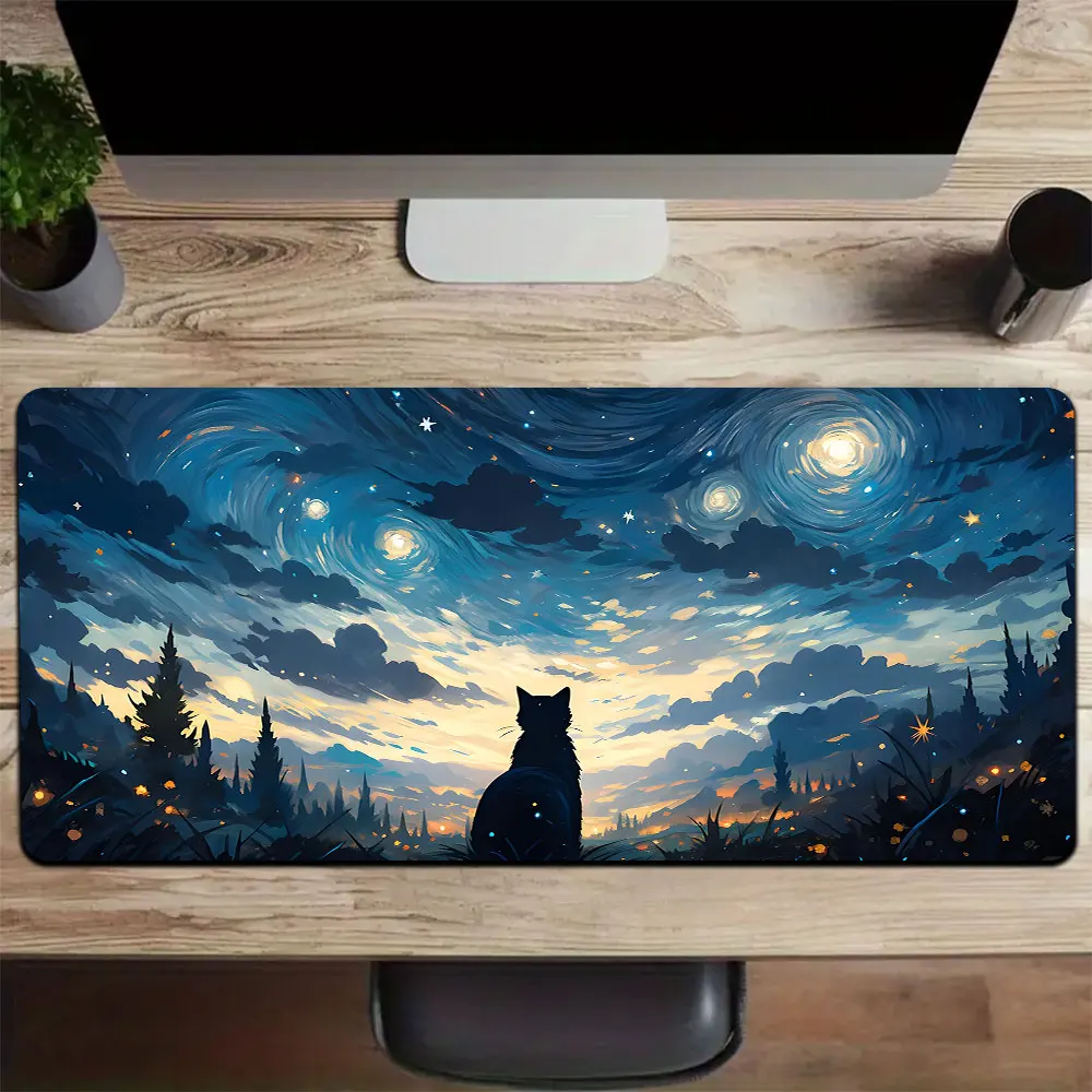 Starry Night Sky with Black Cat Large Gaming Mouse Pad Waterproof Non-slip
Starry Night Sky with Black Cat Large Gaming Mouse Pad Waterproof Non-slip
