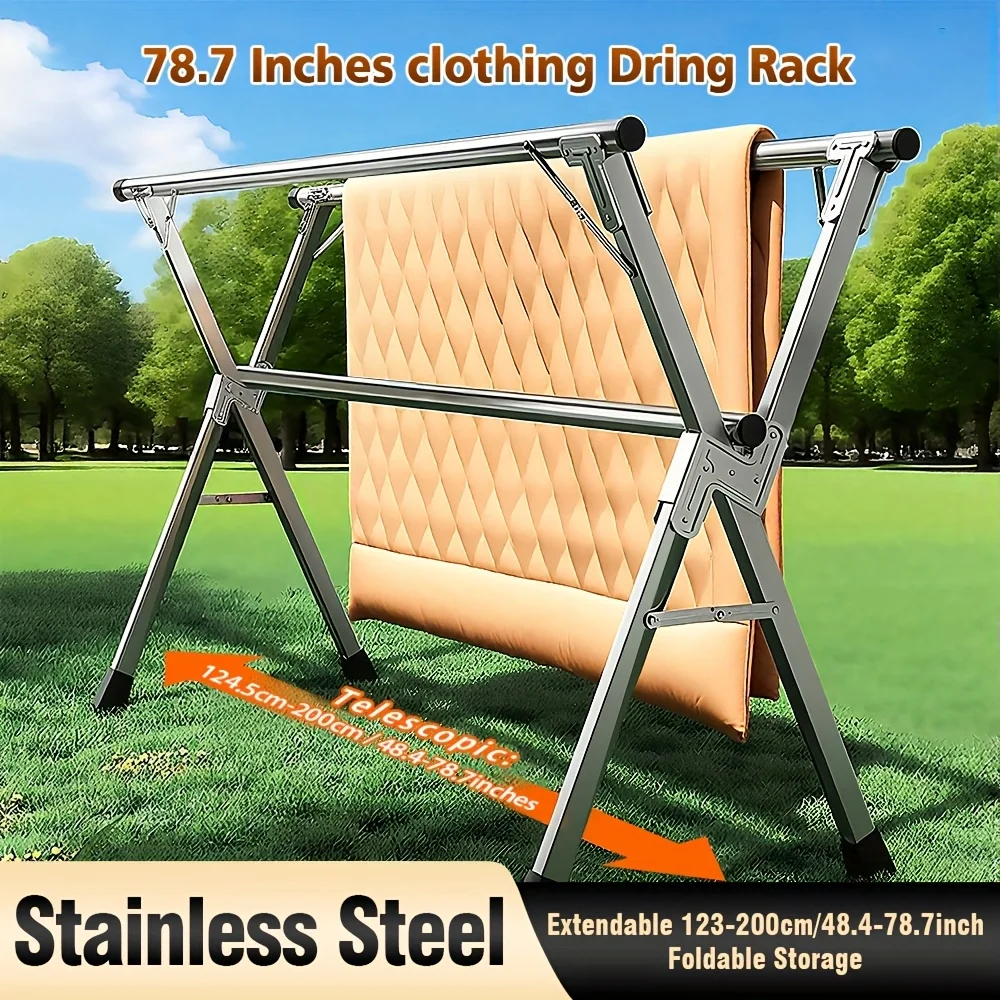 78.7 Inches Folding Clothes Drying Rack Indoor Outdoor-Duty Portable Drying RackLarge,Free-Standing Laundry Stand with 20 Hooks.
78.7 Inches Folding Clothes Drying Rack Indoor Outdoor-Duty Portable Drying RackLarge,Free-Standing Laundry Stand with 20 Hooks.