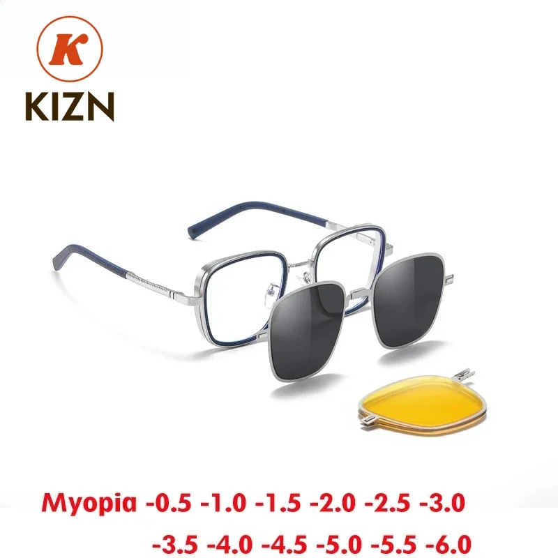 Очки KIZN 3-в-1: складная оправа для коррекции близорукости, многофункциональный магнитный клипс, поляризованные, для мужчин и женщин, с возможностью индивидуальной оптики, от -0.50 до -10
Очки KIZN 3-в-1: складная оправа для коррекции близорукости, многофункциональный магнитный клипс, поляризованные, для мужчин и женщин, с возможностью индивидуальной оптики, от -0.50 до -10