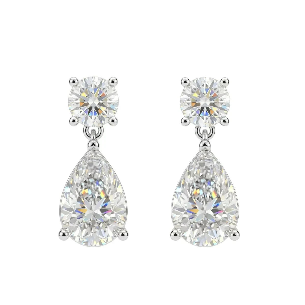 Smyoue 5cttw Pear Cut 100% D Color Full Moissanite Drop Earrings for Women Top Quality 925 Sterling Silver Plated 18k Jewelry
Smyoue 5cttw Pear Cut 100% D Color Full Moissanite Drop Earrings for Women Top Quality 925 Sterling Silver Plated 18k Jewelry