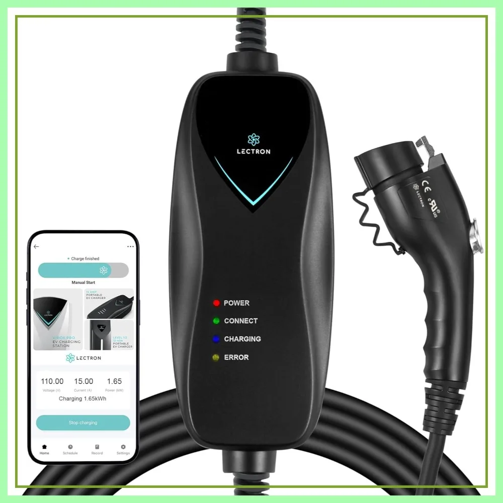 Level 1 J1772 Charger (WiFi Version) - 120V, 15 Amp, NEMA 5-15 Plug, 16 ft Cord - Portable EV Charger for J1772 EVs
Level 1 J1772 Charger (WiFi Version) - 120V, 15 Amp, NEMA 5-15 Plug, 16 ft Cord - Portable EV Charger for J1772 EVs