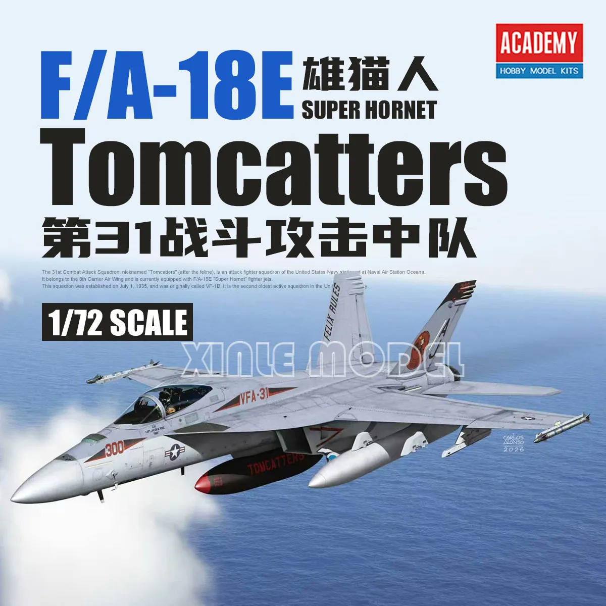Academy Plastic Assembled Aircraft Model Kit 12595 F/A-18E Super Hornet VFA-31 Tomcatters 1/72
Academy Plastic Assembled Aircraft Model Kit 12595 F/A-18E Super Hornet VFA-31 Tomcatters 1/72