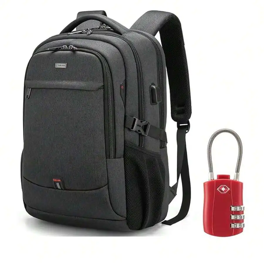 17 Inch Laptop Backpack Water Resistant Travel College Bag With USB Charging Port
17 Inch Laptop Backpack Water Resistant Travel College Bag With USB Charging Port