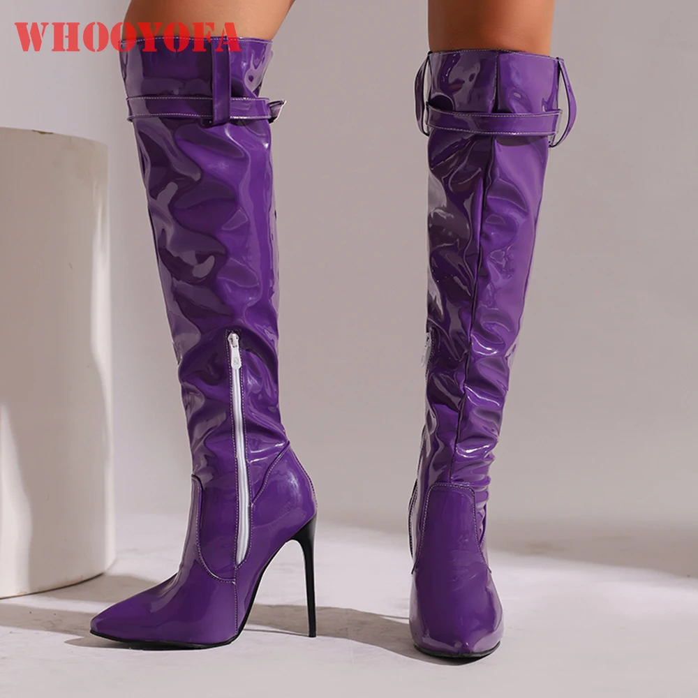 2025 Winter New Glossy Purple Orange Women Over the Knee High Boots Hot High Stiletto Heel Lady Shoes Plus Big Size 12 43 46 48
2025 Winter New Glossy Purple Orange Women Over the Knee High Boots Hot High Stiletto Heel Lady Shoes Plus Big Size 12 43 46 48