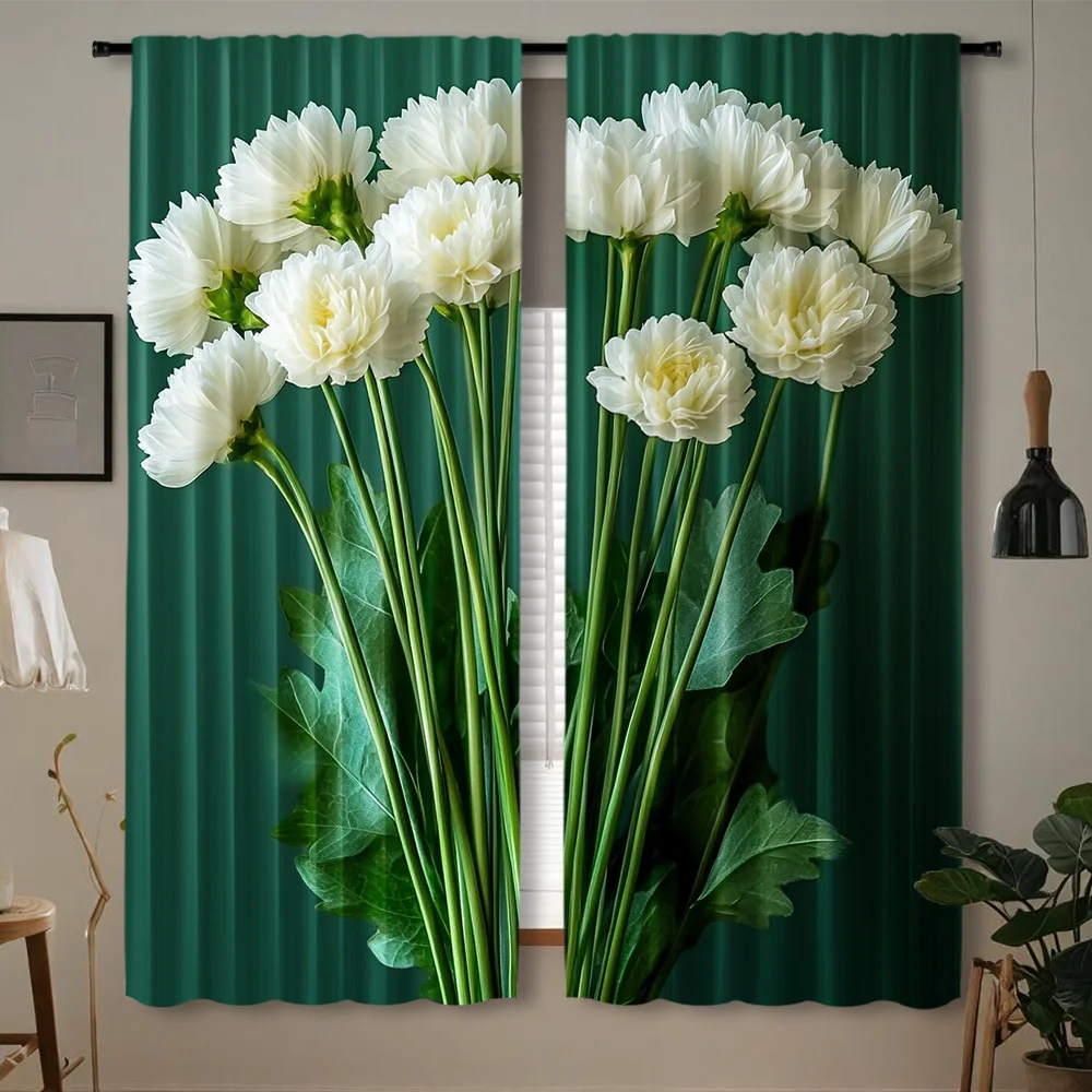 White Peony Flower Curtain, Green Botanical Print Drape, Elegant Floral Window Treatment for Living Room Bedroom Home Decor
White Peony Flower Curtain, Green Botanical Print Drape, Elegant Floral Window Treatment for Living Room Bedroom Home Decor