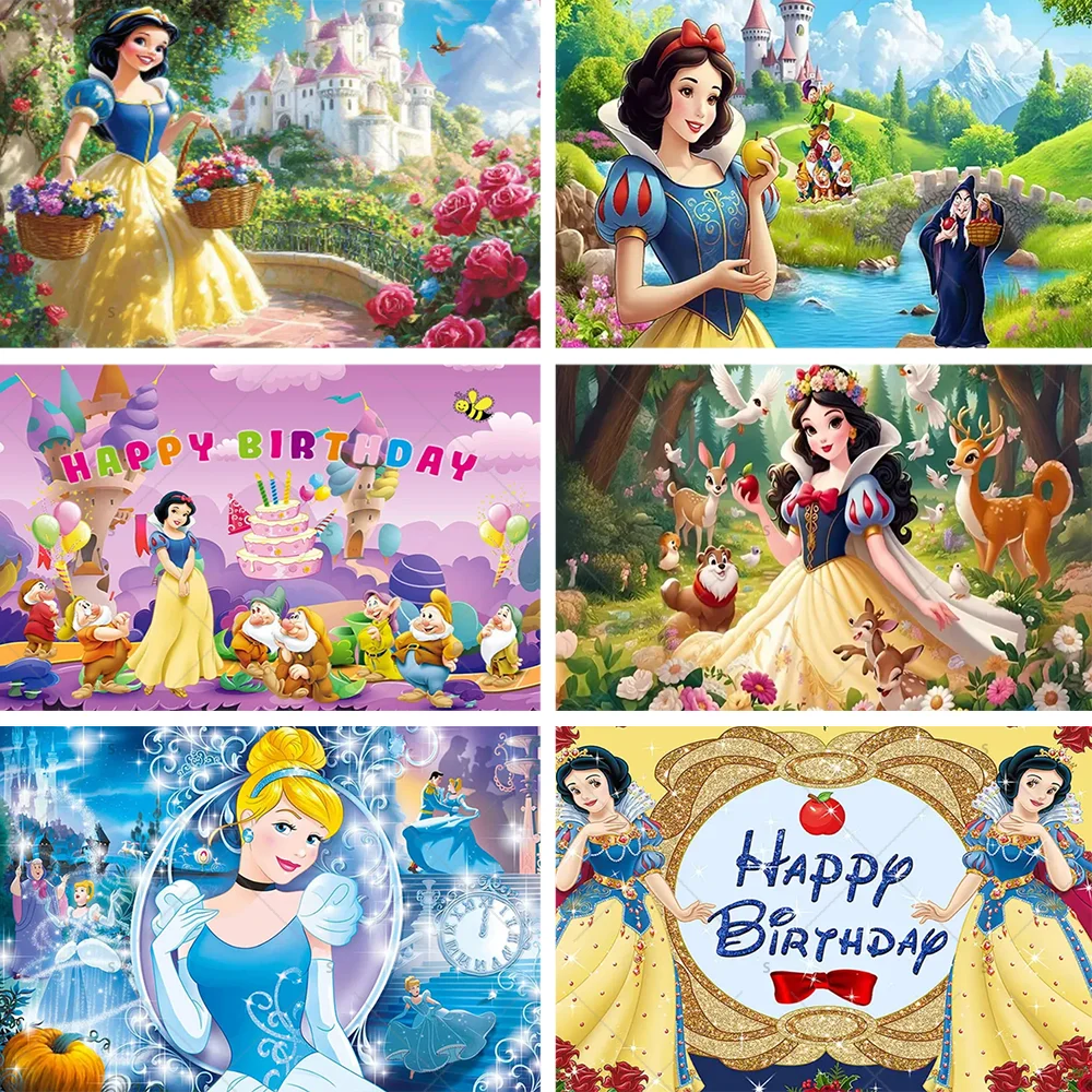 Disney Princess Snow White Theme Girl Birthday Party Decor Background Photogrpahy Backdrop Baby Shower Supplies Photo Shoot Prop
Disney Princess Snow White Theme Girl Birthday Party Decor Background Photogrpahy Backdrop Baby Shower Supplies Photo Shoot Prop