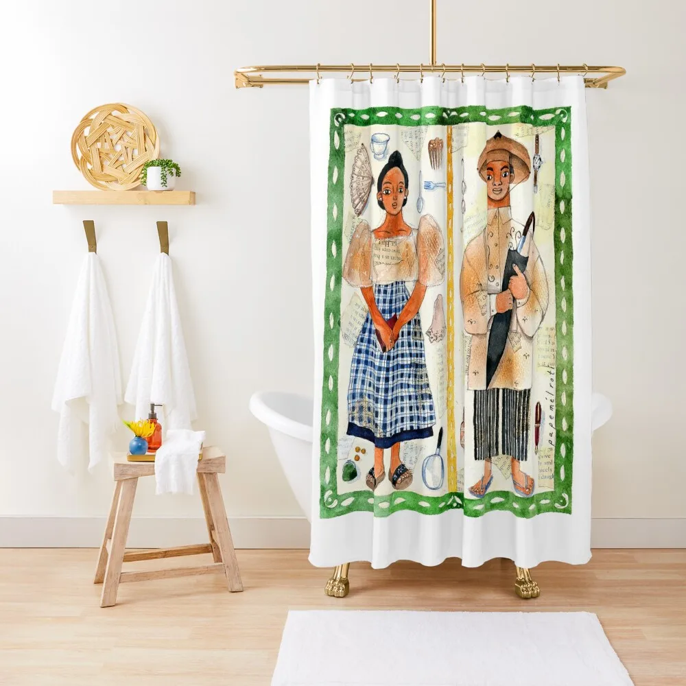 Filipino and Filipina illustrated by Robert Alejandro Shower Curtain Elegant Bathroom Cover Curtain
Filipino and Filipina illustrated by Robert Alejandro Shower Curtain Elegant Bathroom Cover Curtain
