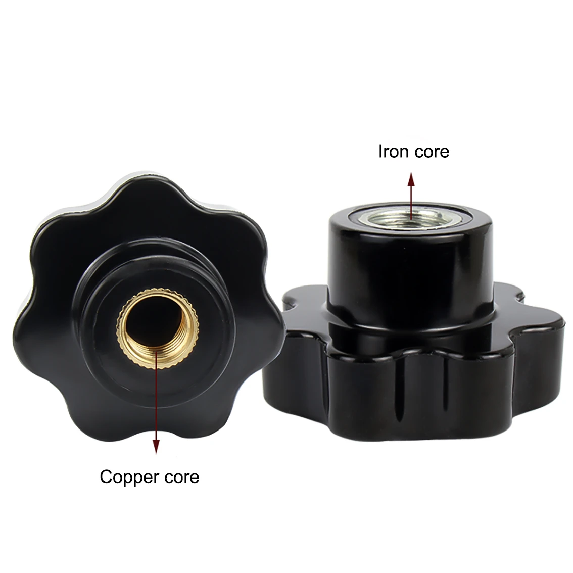 Copper/Iron Core Non Perforated Plum Blossom Handle Nut Black Bakelite Handwheel Seven Star Nut Clamping Knob Manual Nut M4-M16
Copper/Iron Core Non Perforated Plum Blossom Handle Nut Black Bakelite Handwheel Seven Star Nut Clamping Knob Manual Nut M4-M16