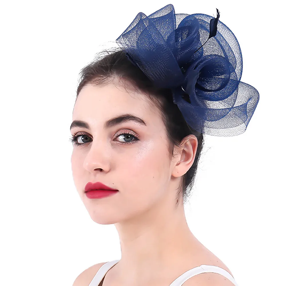 Formal Dress Small Top Hat Headband Luxury British Retro Cocktail Bridal Mesh Ribbons Cap with Ear Clip Clear Beads
Formal Dress Small Top Hat Headband Luxury British Retro Cocktail Bridal Mesh Ribbons Cap with Ear Clip Clear Beads