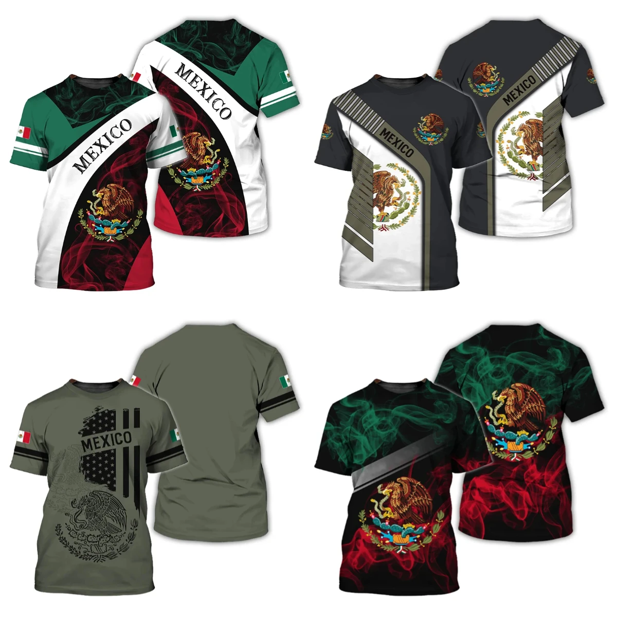 2025 Summer Hot-selling Mexican Flag 3D Printing T-shirt Mexican Men's and Women's Short-sleeved Fashion T-shirt Street Wear
2025 Summer Hot-selling Mexican Flag 3D Printing T-shirt Mexican Men's and Women's Short-sleeved Fashion T-shirt Street Wear