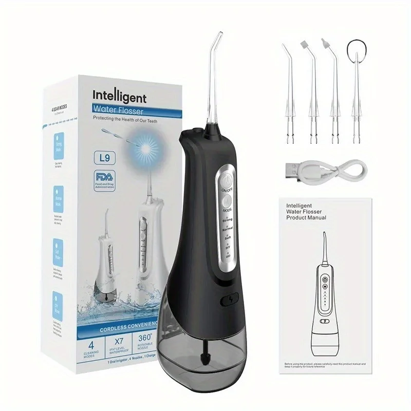 Professional Irrigator With 4 Modes 4 Jet Tips,300ML Water Tank, USB Rechargeable Portable Dental Irrigator,Teeth Clean Dental
Professional Irrigator With 4 Modes 4 Jet Tips,300ML Water Tank, USB Rechargeable Portable Dental Irrigator,Teeth Clean Dental