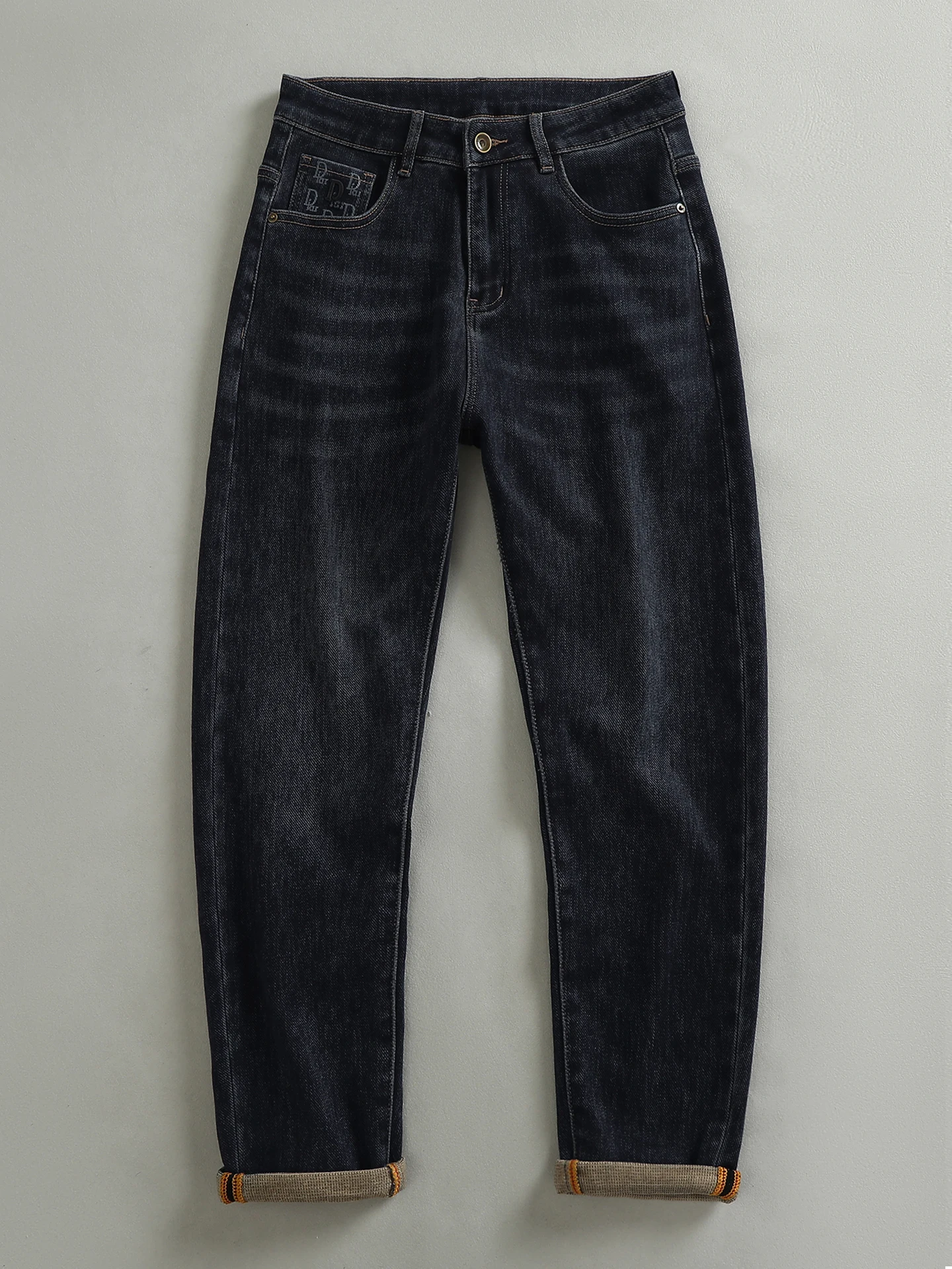 Washed Vintage Deep Blue Fleece Lined Slim Fit Men's Jeans American Style Straight Leg Youth Long Trousers Warm Casual Cotton...
Washed Vintage Deep Blue Fleece Lined Slim Fit Men's Jeans American Style Straight Leg Youth Long Trousers Warm Casual Cotton...
