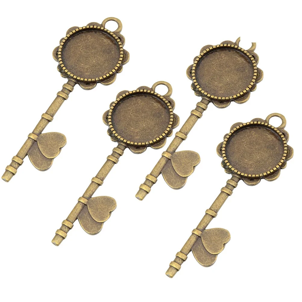 10pcs 10 Vintage Style Alloy Pendant Trays Double Love Key Accessories for DIY Jewelry Crafts Resin Cameo Photo Custom
10pcs 10 Vintage Style Alloy Pendant Trays Double Love Key Accessories for DIY Jewelry Crafts Resin Cameo Photo Custom