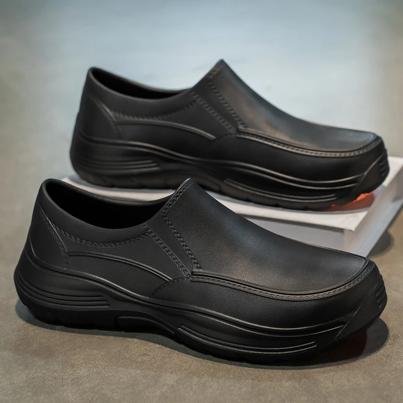 Men's Black Leather Slip-on Casual Shoes Non-slip Lightweight Comfortable Loafers for Daily Wear and Work Use
Men's Black Leather Slip-on Casual Shoes Non-slip Lightweight Comfortable Loafers for Daily Wear and Work Use