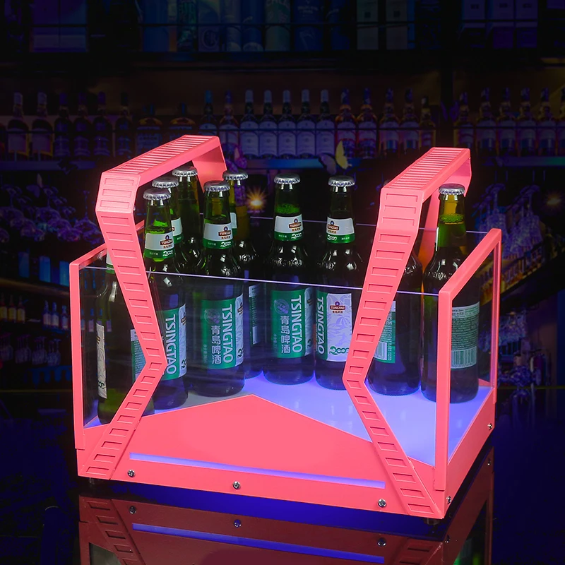 Pink LED Glowing Ice Bucket, Acrylic Beer Holder, Stylish Geometric Design, Ideal for Bars KTVs, Colorful Light Up Drink Cooler
Pink LED Glowing Ice Bucket, Acrylic Beer Holder, Stylish Geometric Design, Ideal for Bars KTVs, Colorful Light Up Drink Cooler
