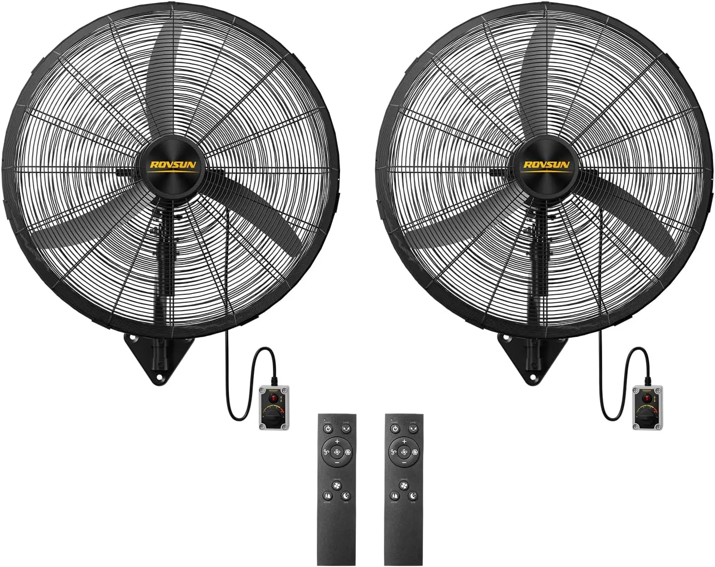 26-Inch High-Velocity Oscillating Wall Fan with Remote and BLDC Motor, 4-Speed Long Wired Remote Control, Wall-Mounted Outdoor Fan for Warehouse and Patio, 2-Pack
26-Inch High-Velocity Oscillating Wall Fan with Remote and BLDC Motor, 4-Speed Long Wired Remote Control, Wall-Mounted Outdoor Fan for Warehouse and Patio, 2-Pack