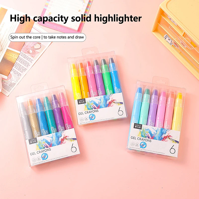 6Pcs Colorful Highlighter Large Capacity Fluorescent Pen Marker Pens For Art Drawing Doodling Marking Student Stationery
6Pcs Colorful Highlighter Large Capacity Fluorescent Pen Marker Pens For Art Drawing Doodling Marking Student Stationery