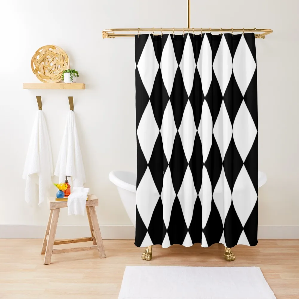 LARGE BLACK AND WHITE HARLEQUIN- DIAMOND- ARGYLEPATTERN DESIGNED FOR HOME DECOR AND CLOTHING Shower Curtain
LARGE BLACK AND WHITE HARLEQUIN- DIAMOND- ARGYLEPATTERN DESIGNED FOR HOME DECOR AND CLOTHING Shower Curtain