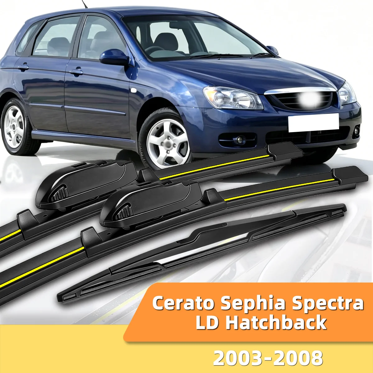 Suitable For KIA Cerato Sephia Spectra LD Hatchback 2003-2008 Front And Rear Windshield Wipers Durable Accessories For Car
Suitable For KIA Cerato Sephia Spectra LD Hatchback 2003-2008 Front And Rear Windshield Wipers Durable Accessories For Car
